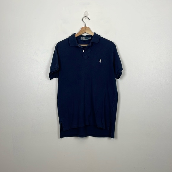 Polo By Ralph Lauren Custom Fit Mens M Polo Shirt 1/4 Button Pullover Shirt - Picture 1 of 8